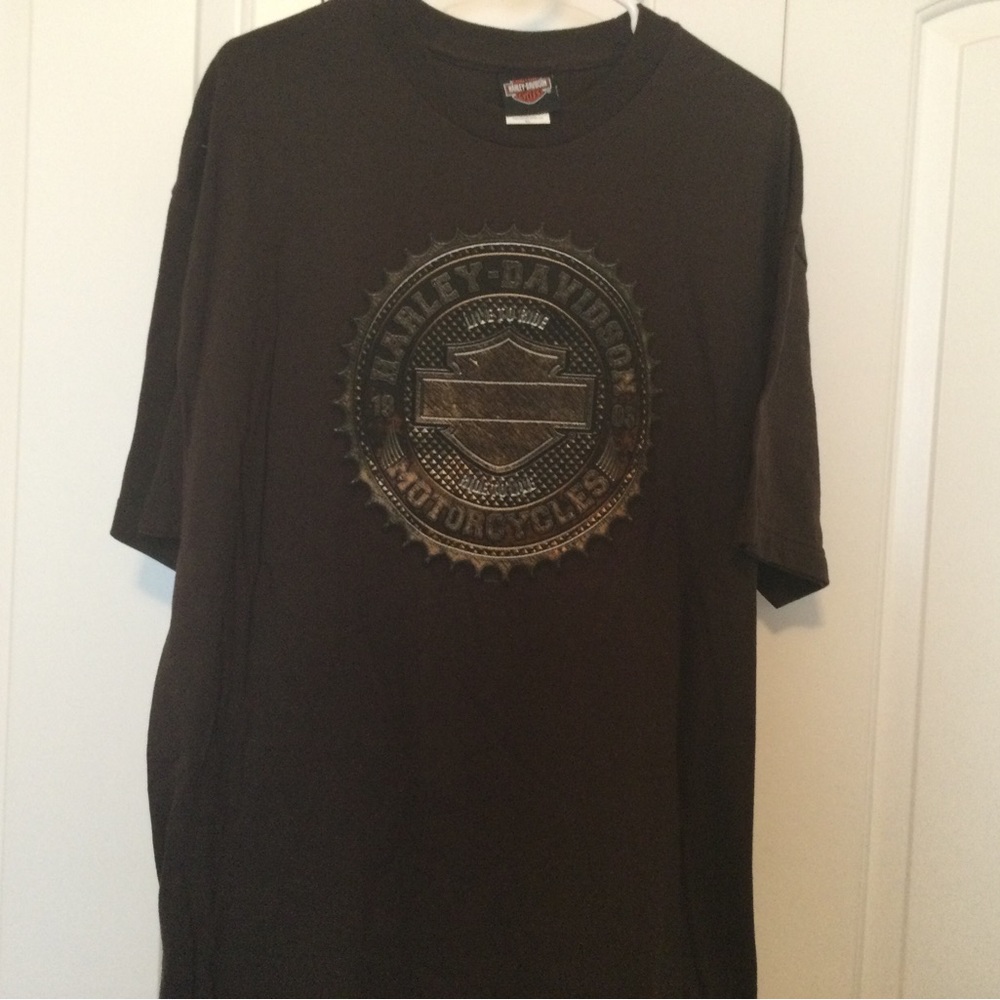 Brown Harley Davidson t-shirt (Baltimore, MD) Sz X-Large